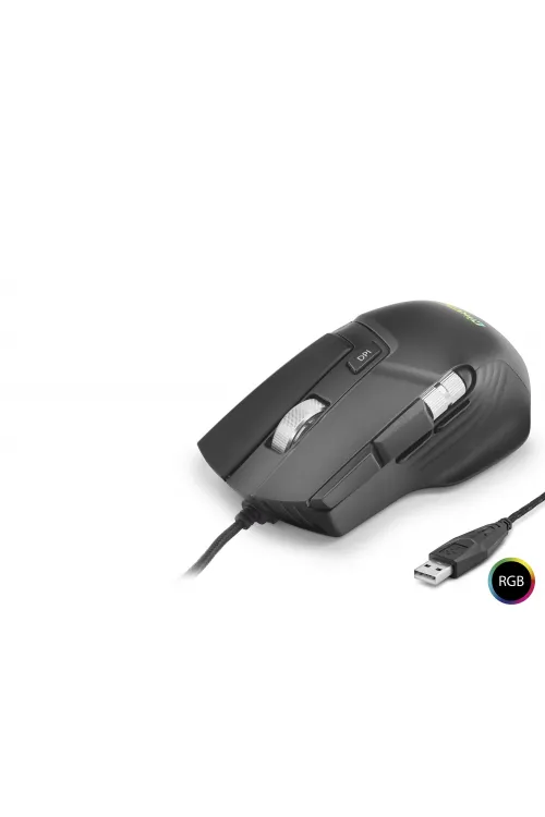 X13 Gaming Mouse 12400 Dpi 10 Tuş Makro 1000 Hz Rgb - Siyah