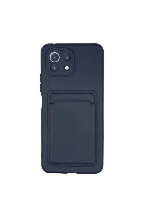 Xiaomi Mi 11 Kılıf Kelvin Kartvizitli Silikon - Lacivert
