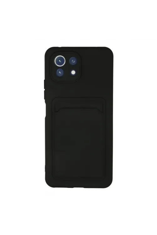 Xiaomi Mi 11 Kılıf Kelvin Kartvizitli Silikon - Siyah