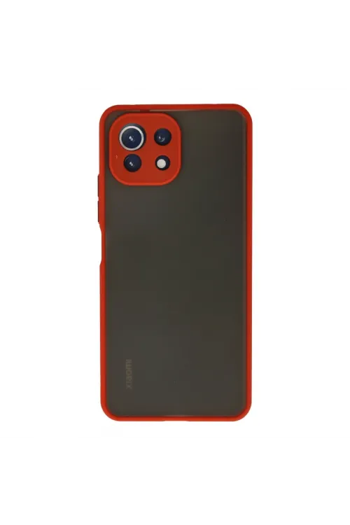 Xiaomi Mi 11 Lite Kılıf Montreal Silikon Kapak - Kırmızı