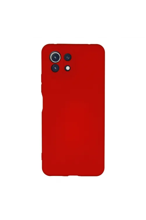 Xiaomi Mi 11 Lite Kılıf Nano İçi Kadife Silikon - Kırmızı