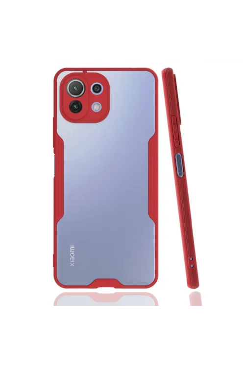 Xiaomi Mi 11 Lite Kılıf Platin Silikon - Kırmızı