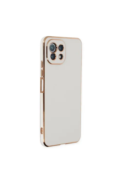 Xiaomi Mi 11 Lite Kılıf Volet Silikon - Beyaz