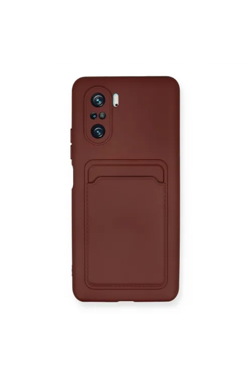 Xiaomi Mi 11i Kılıf Kelvin Kartvizitli Silikon - Bordo
