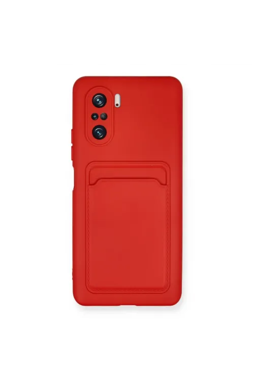 Xiaomi Mi 11i Kılıf Kelvin Kartvizitli Silikon - Kırmızı