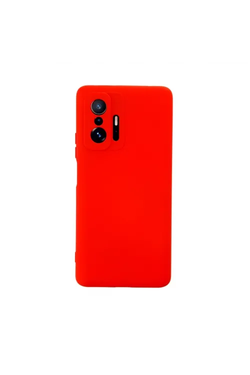Xiaomi Mi 11t Pro Kılıf Nano İçi Kadife Silikon - Kırmızı