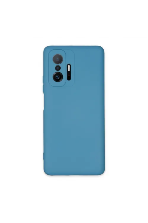 Xiaomi Mi 11t Pro Kılıf Nano İçi Kadife Silikon - Mavi