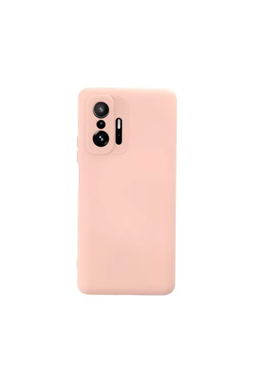 Xiaomi Mi 11t Pro Kılıf Nano İçi Kadife Silikon - Pudra