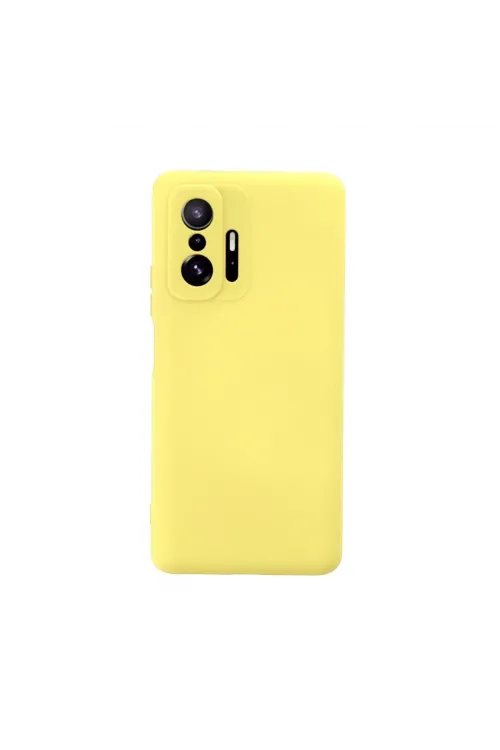 Xiaomi Mi 11t Pro Kılıf Nano İçi Kadife Silikon - Sarı