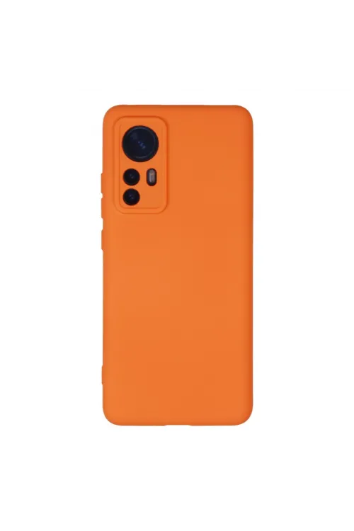 Xiaomi Mi 12 Kılıf Nano İçi Kadife Silikon - Turuncu