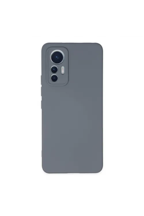 Xiaomi Mi 12 Lite Kılıf Nano İçi Kadife Silikon - Gri