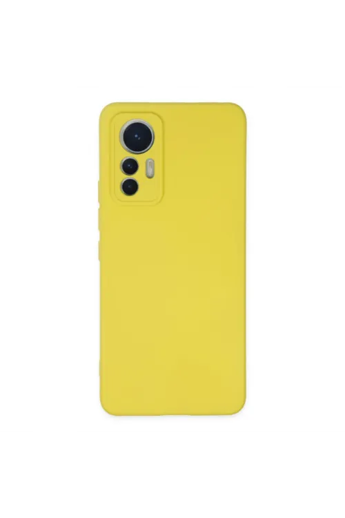 Xiaomi Mi 12 Lite Kılıf Nano İçi Kadife Silikon - Sarı