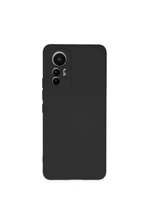 Xiaomi Mi 12 Lite Kılıf Nano İçi Kadife Silikon - Siyah