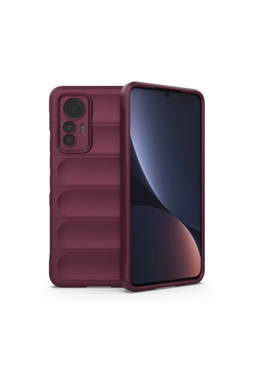 Xiaomi Mi 12 Lite Kılıf Optimum Silikon - Bordo