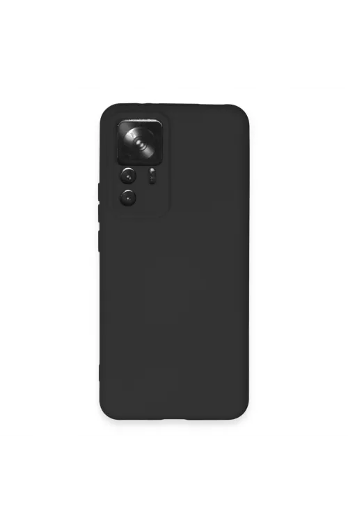 Xiaomi Mi 12t Pro Kılıf Nano İçi Kadife Silikon - Siyah