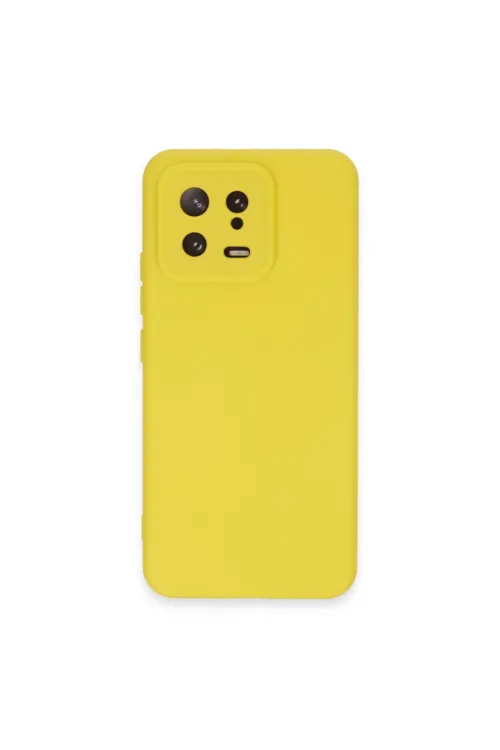 Xiaomi Mi 13 Kılıf Nano İçi Kadife Silikon - Sarı