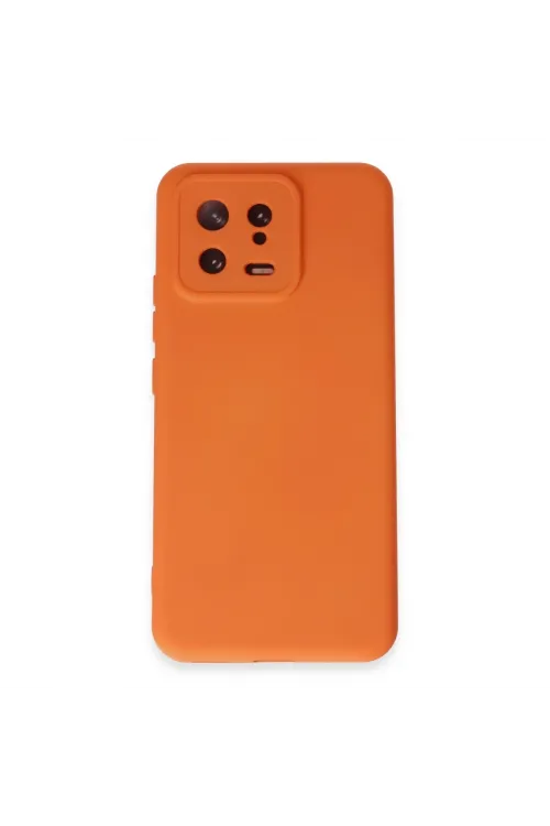 Xiaomi Mi 13 Kılıf Nano İçi Kadife Silikon - Turuncu