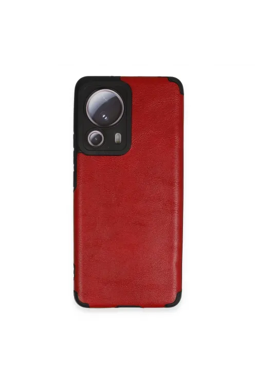 Xiaomi Mi 13 Lite Kılıf Loop Deri Silikon - Kırmızı