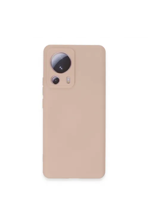Xiaomi Mi 13 Lite Kılıf Nano İçi Kadife Silikon - Pudra
