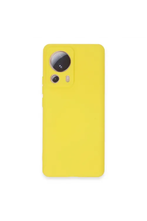 Xiaomi Mi 13 Lite Kılıf Nano İçi Kadife Silikon - Sarı