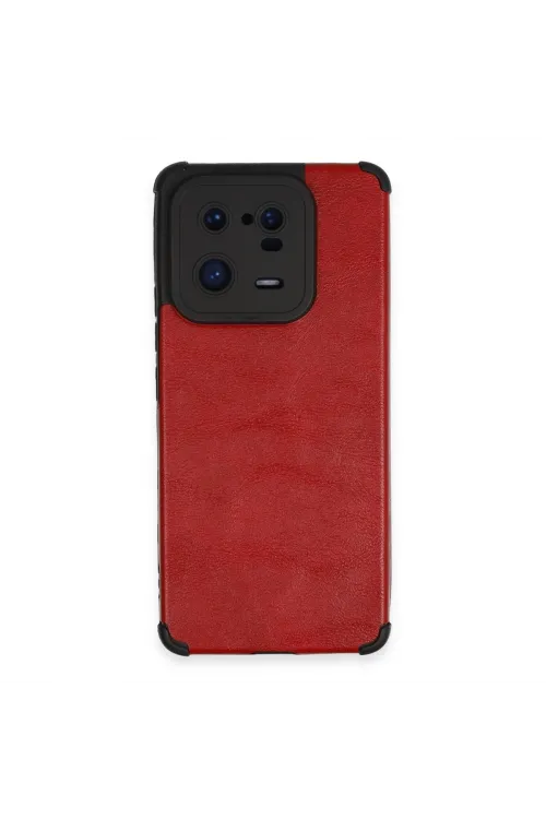 Xiaomi Mi 13 Pro Kılıf Loop Deri Silikon - Kırmızı