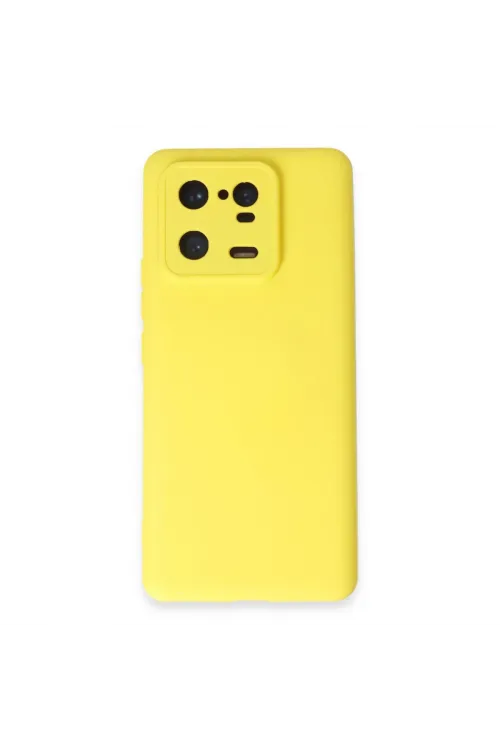 Xiaomi Mi 13 Pro Kılıf Nano İçi Kadife Silikon - Sarı