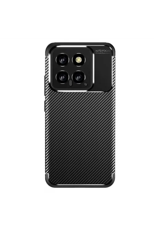 Xiaomi Mi 14t Kılıf Auto Focus Karbon Kapak - Siyah