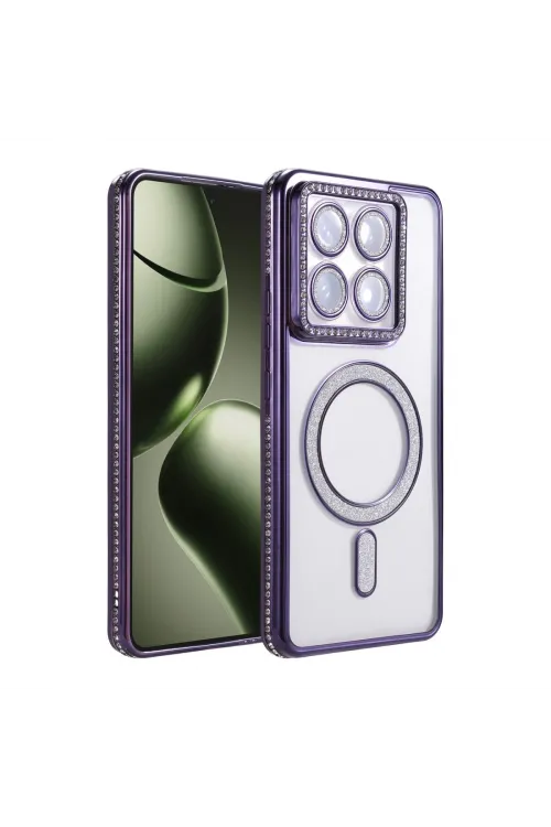 Xiaomi Mi 14t Pro Joke Simli Magneticsafe Kılıf - Derin Mor