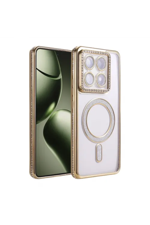 Xiaomi Mi 14t Pro Joke Simli Magneticsafe Kılıf - Gold