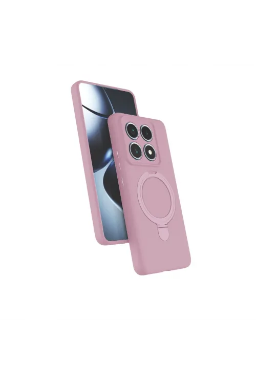 Xiaomi Mi 14t Pro Regal Magsafe Standlı Kapak - Açık Pembe