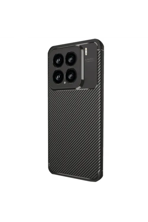 Xiaomi Mi 15 Kılıf Auto Focus Karbon Kapak - Siyah