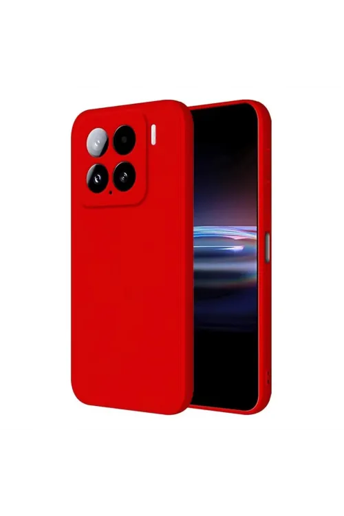 Xiaomi Mi 15 Pro Kılıf Nano İçi Kadife Silikon - Kırmızı