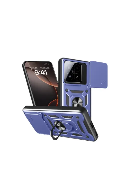 Xiaomi Mi 15t Pars Lens Yüzüklü Silikon - Lacivert
