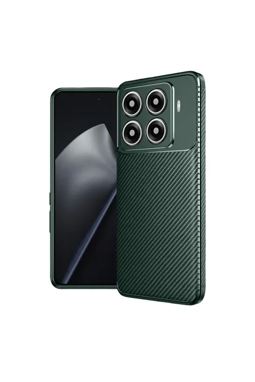 Xiaomi Mi 15t Pro Auto Focus Karbon Kapak - Koyu Yeşil