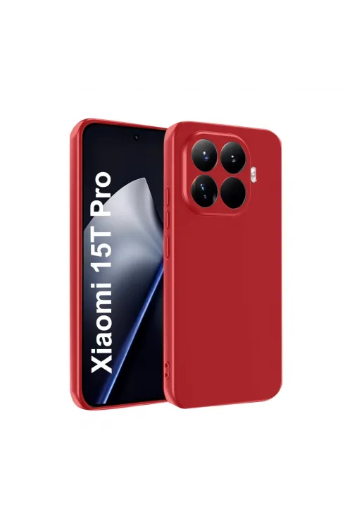 Xiaomi Mi 15t Pro First Silikon - Kırmızı