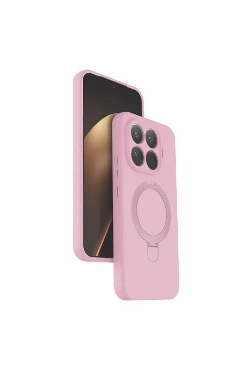 Xiaomi Mi 15t Pro Regal Magsafe Standlı Kapak - Açık Pembe