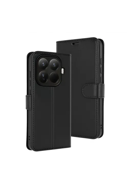 Xiaomi Mi 15t Pro Trend S Plus Kapaklı Kılıf - Siyah