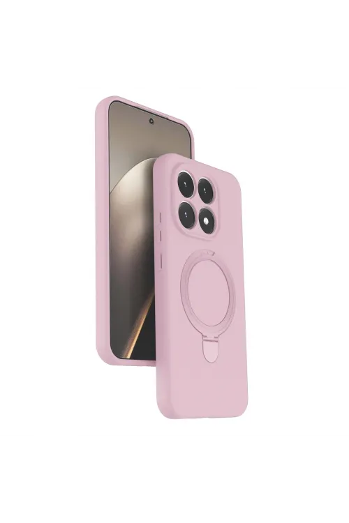 Xiaomi Mi 15t Regal Magsafe Standlı Kapak - Açık Pembe