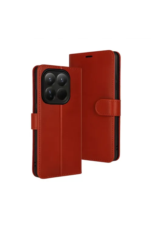 Xiaomi Mi 15t Trend S Plus Kapaklı Kılıf - Kırmızı