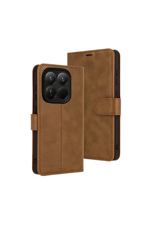 Xiaomi Mi 15t Trend S Plus Kapaklı Kılıf - Taba