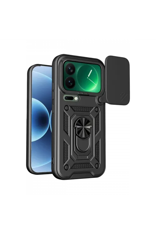 Xiaomi Mi 17 Pro Max Pars Lens Yüzüklü Silikon - Siyah