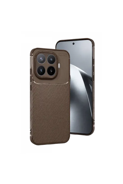 Xiaomi Mi 17t Pro Auto Focus Karbon Kapak - Kahverengi