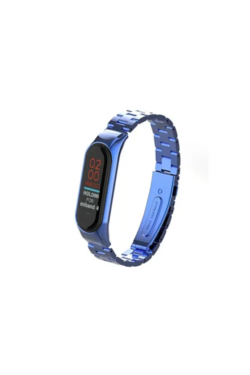 Xiaomi Mi Band 4 Metal Baklalı Kordon (saat Değildir) - Mavi