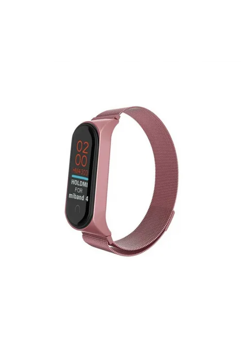 Xiaomi Mi Band 4 Metal Mıknatıslı Kordon (saat Değildir) - Rose