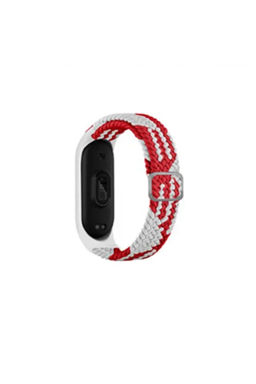 Xiaomi Mi Band 6  Kordon (saat Değildir) - Beyaz-kırmızı