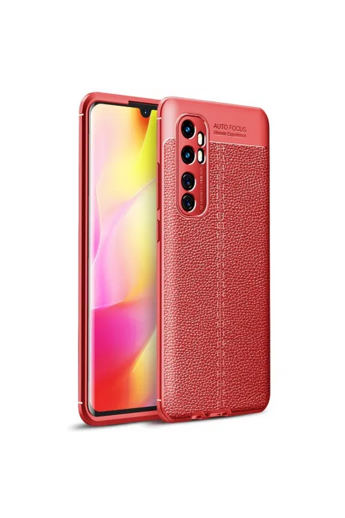 Xiaomi Mi Note 10 Lite Kılıf Auto Focus Kapak - Kırmızı
