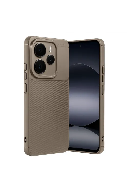 Xiaomi Note 14 5g Auto Focus Karbon Kapak - Kahverengi