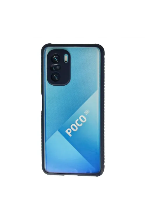 Xiaomi Poco F3 Kılıf Miami Şeffaf Silikon - Lacivert