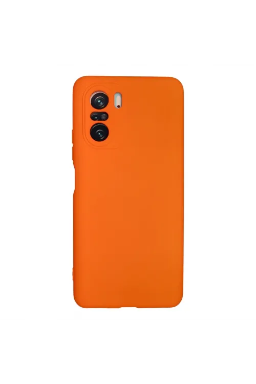Xiaomi Poco F3 Kılıf Nano İçi Kadife Silikon - Turuncu