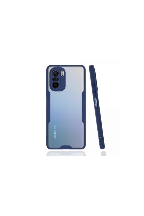 Xiaomi Poco F3 Kılıf Platin Silikon - Lacivert